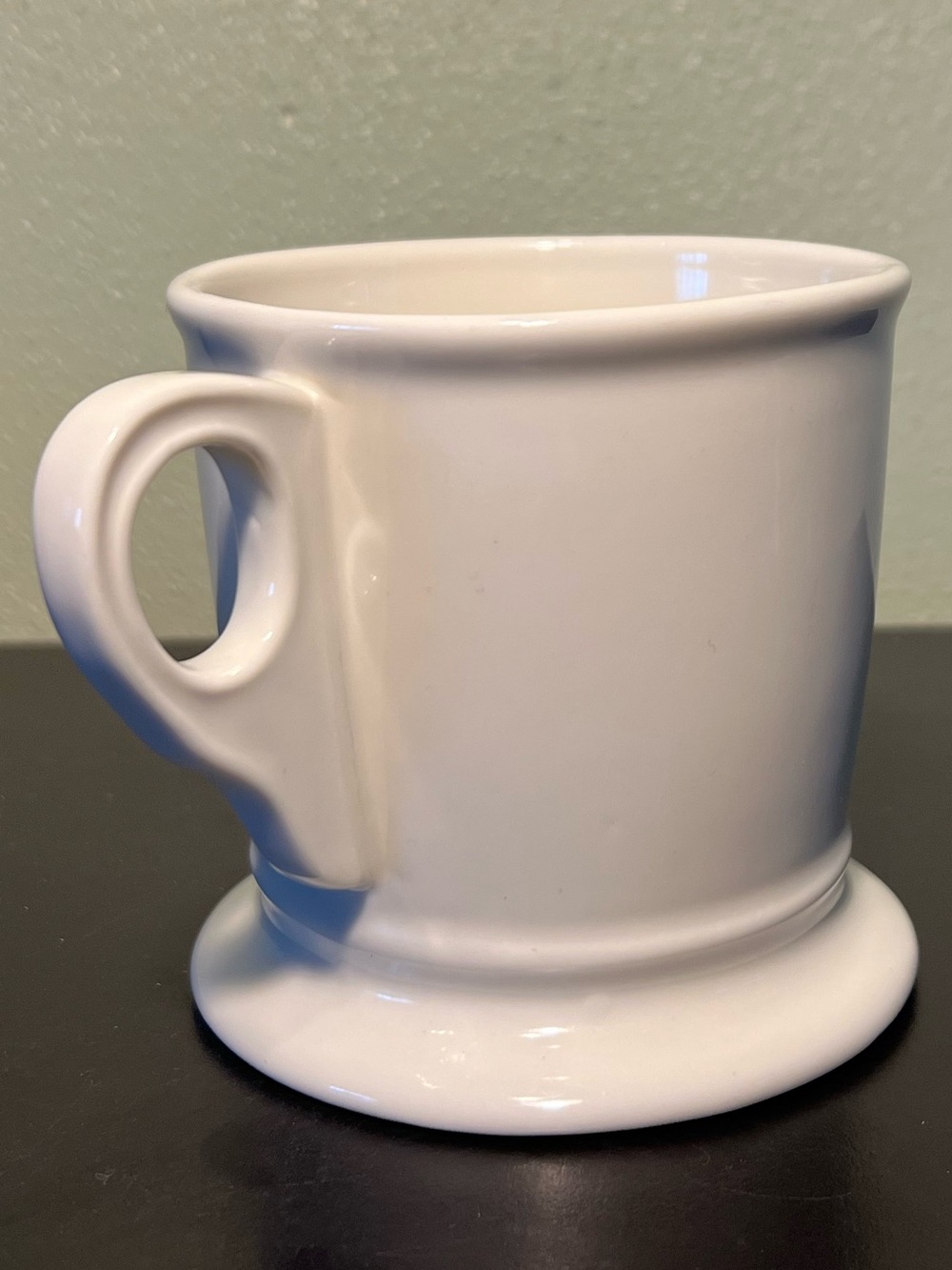 Anthropologie Monogram Letter M Initial Shaving Pedestal Coffee Mug 14oz Cup - Picture 2 of 10